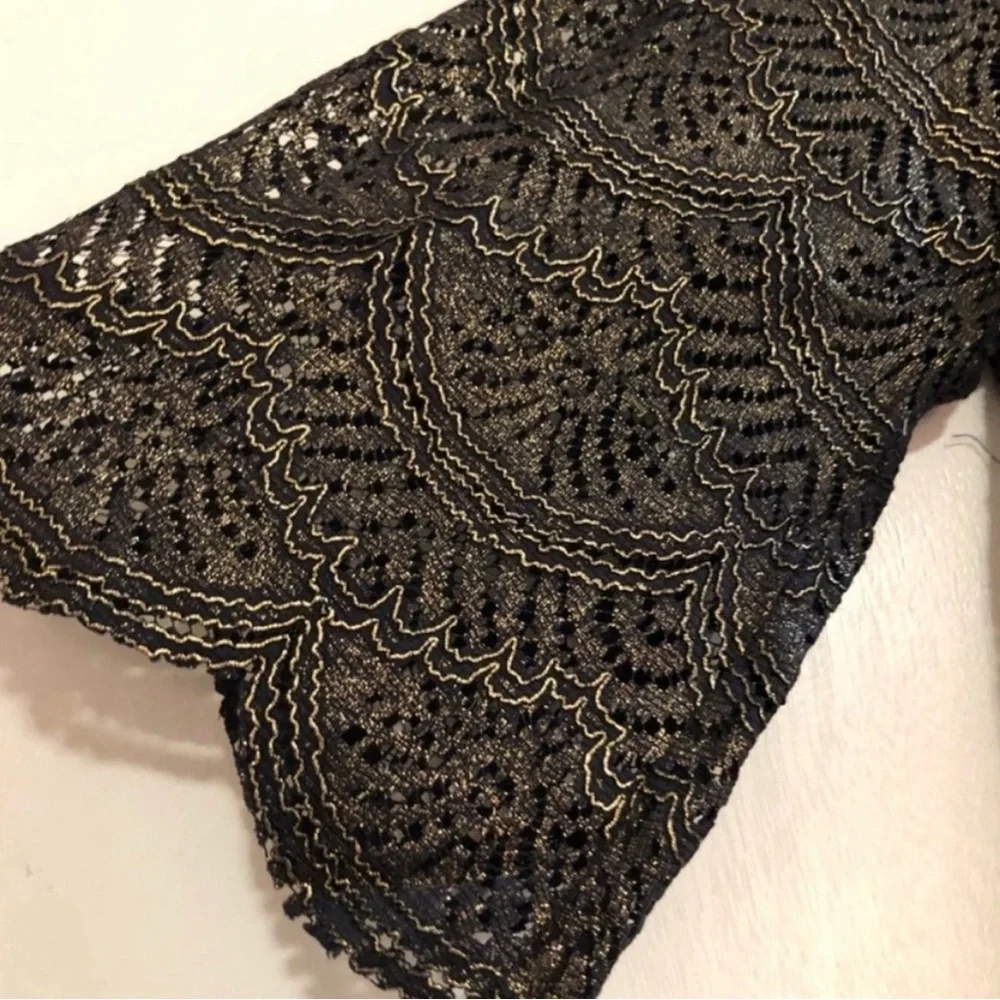 NWOT - Francesca's - Classic Black and Gold Dress - Size Large - Picture 3 of 7